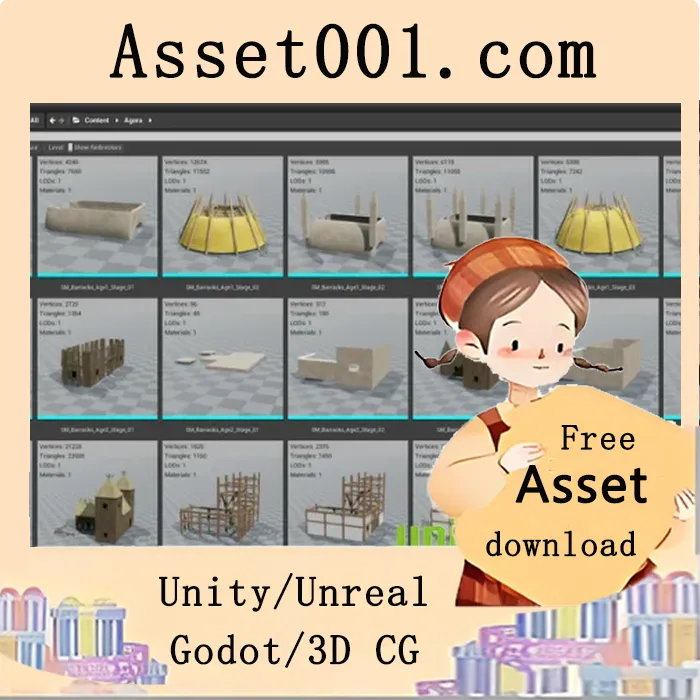 Agora静态网格缩略图渲染扩展插件|Agora Static Mesh Thumbnail Render Extension v4.24-4.27+