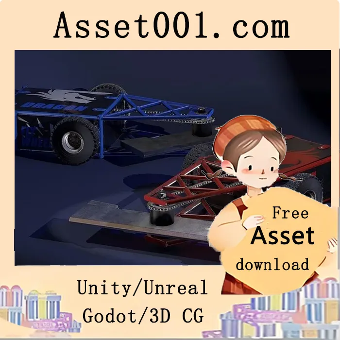 低多边形战士机器人3D模型（支持多种格式与4K纹理）|Robot Wars FLY WHEEL 5.7