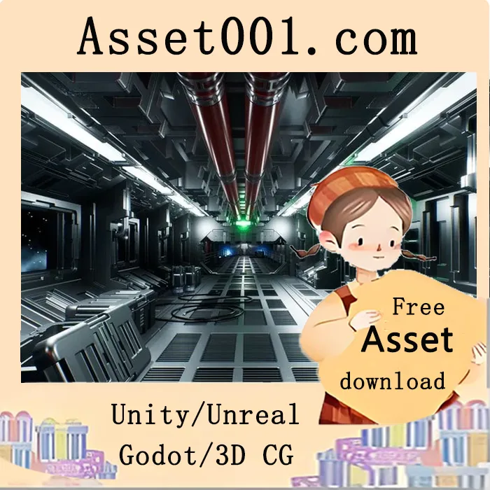 模块化科幻室内场景包：打造AAA级未来风格游戏环境|Modular Sci-Fi Interior II