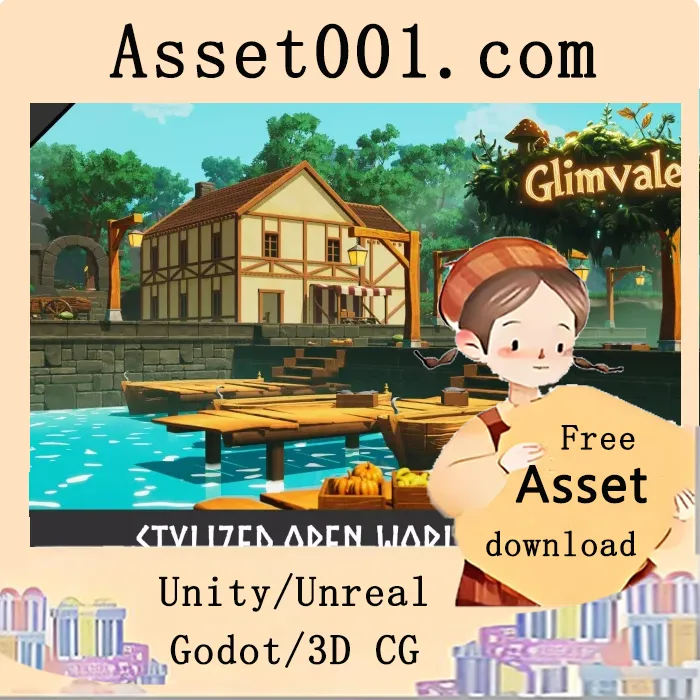 Glimvale： stylized幻想开放世界模组 medieval城镇与村庄资产包|Glimvale: Stylized Fantasy Open World (Modular Medieval Town, Medieval Village) v2.0 (08 Feb 2026)