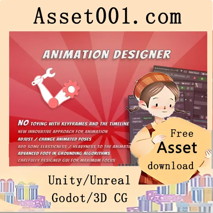 Unity引擎创新动画调整工具：支持人体模型的动画剪辑优化与重烘焙|Animation Designer v1.2.5.3.2