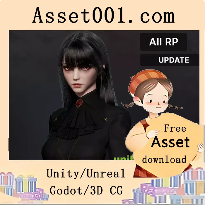 vampir女孩低多边形模块化3D角色模型|Vampire Girl Modular v1.0