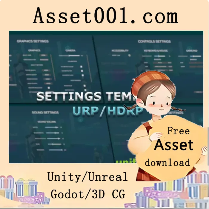 Unity游戏设置管理器：支持URP/HDRP的全方位设置菜单模板|URP/HDRP Settings Manager v1.0.1