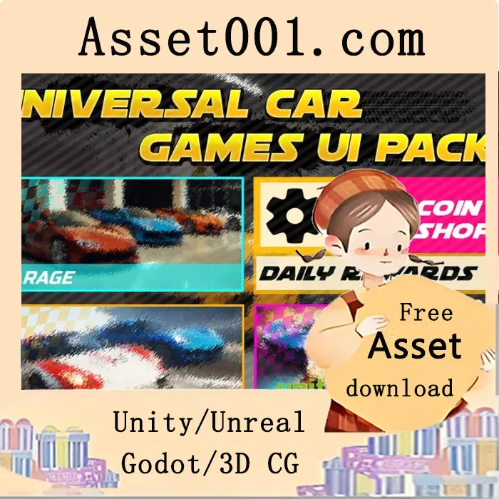 通用汽车游戏UI包：灵活适配各类汽车游戏的界面解决方案|Universal Car Games UI Pack v1.0.0