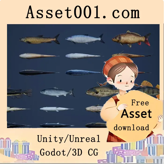 Freshwater Fish Pack with Animations 5.7