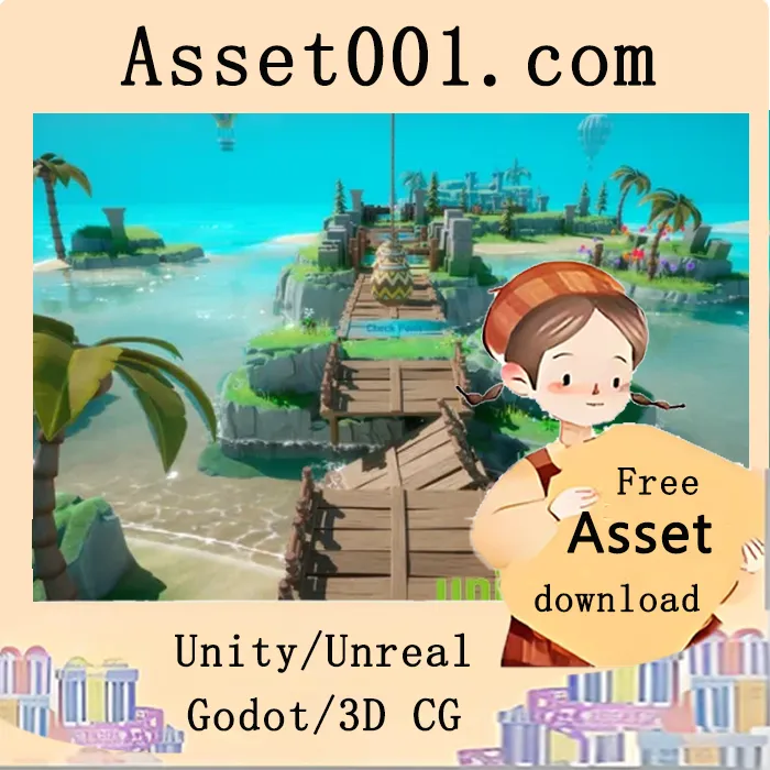 stylized岛屿场景与蓝图游戏系统资产包|Stylized island and challenge game v5.1-5.2+