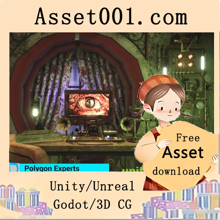 蒸汽朋克风格高细节低多边形电脑模型集合|Steampunk computer collection v1.0