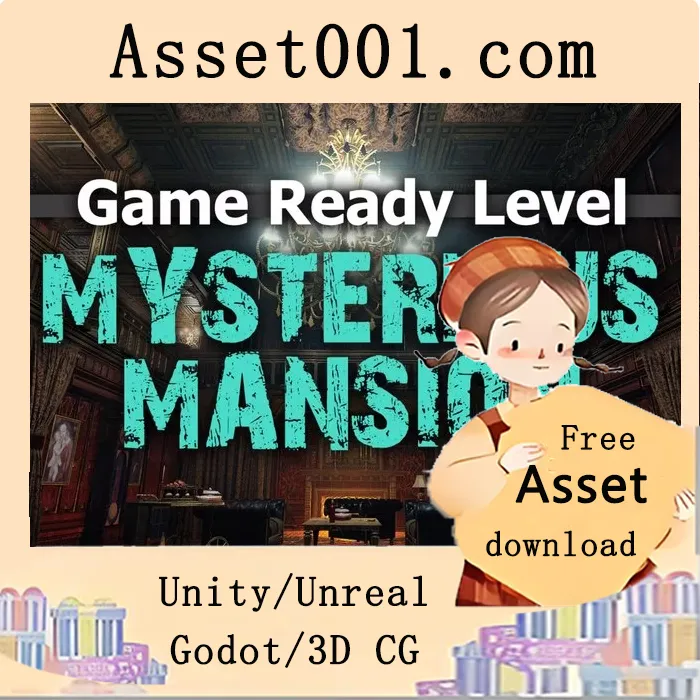 Unity资产商店提供一款维多利亚风格的恐怖探险场景包：Mysterious Mansion（神秘庄园）|Mysterious Mansion - Level v1.2