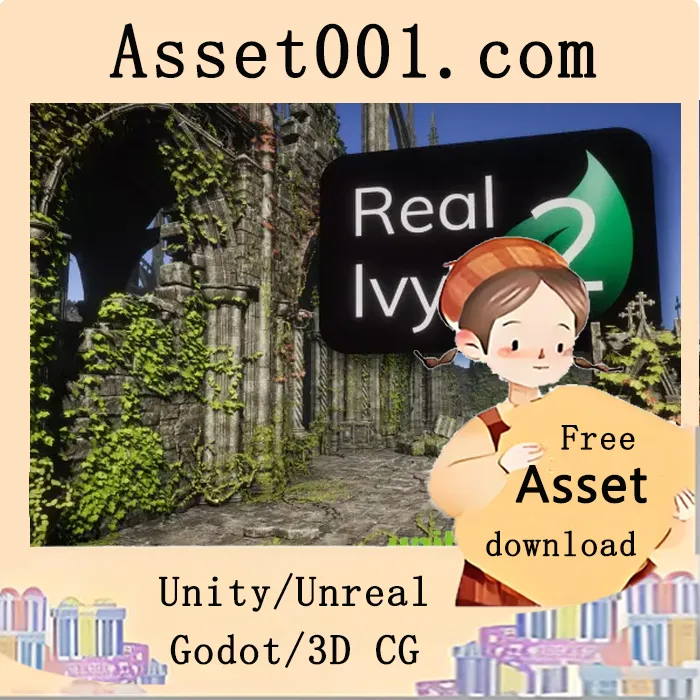 Unity Real Ivy 2：基于场景碰撞体的程序化攀爬植物生成器|Real Ivy 2 Procedural Ivy Generator v2.0.8