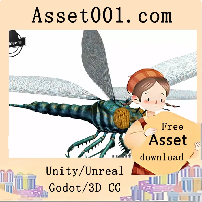 JP Meganeura：配备AI、IK系统与完整动画的可玩生物资源包|JP Meganeura v2022