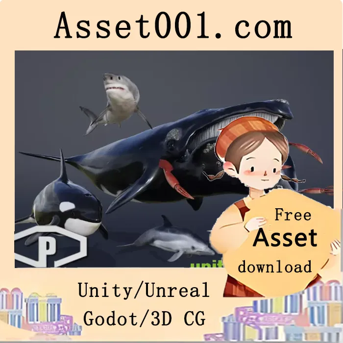 海洋生物包 VOL.1：6种海底生物模型集合|OCEAN ANIMALS PACK VOL 1 v1.0