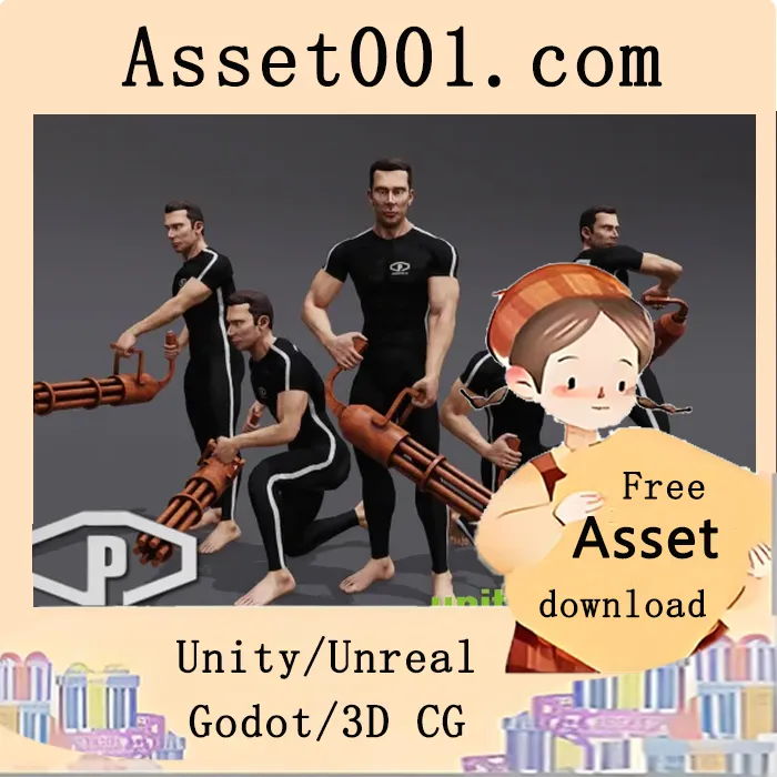 高质量Minigun动作动画集，包含180+人体动作捕捉动画|ANIMSET: MINIGUN v1.5