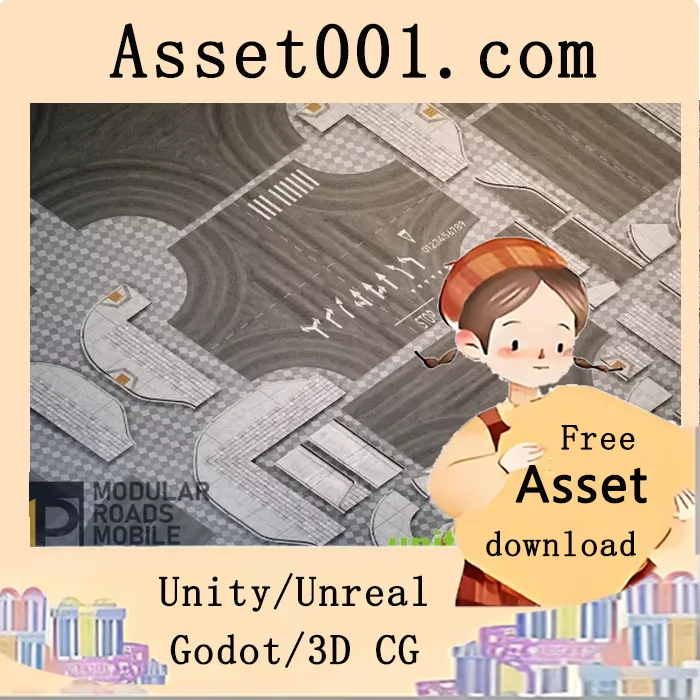 Unity Modular Roads Mobile 包：打造高性能移动与VR/AR游戏中的复杂城市道路|Modular Roads Mobile v1.1