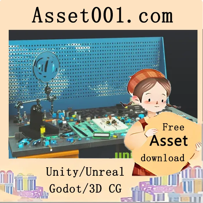 Unity电学组件套件：278个元件与PBR材质完整包|Electrocomponents kitbash v4.25-4.27+