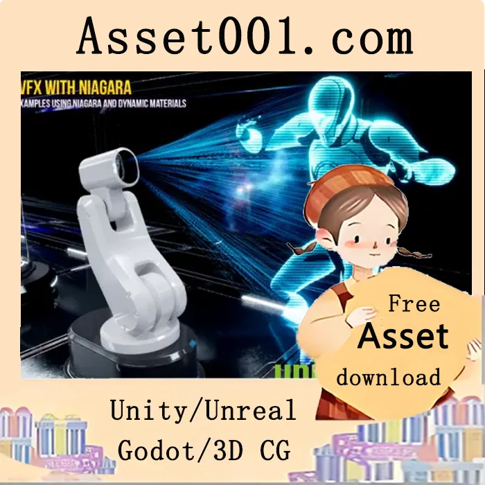 Unity Niagara 2 包含的全功能全息视觉效果与材质集|HOLOGRAM VFX With Niagara 2 v5.0-5.2+