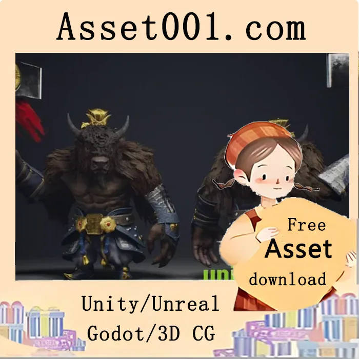 东方风格写实牛帝角色模型，含30个动画与史诗级骨骼|Bull Emperor v4.26-4.27+