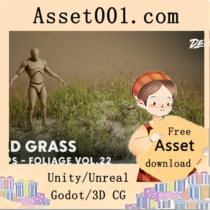 Foliage VOL.22 - Wild Grass (Low Poly)