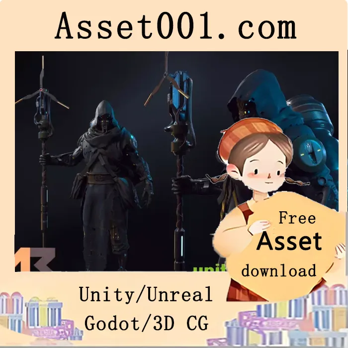 Unity 科幻射击游戏角色与武器模型资源（含PBR材质与标准Humanoid Rig）|Sci-Fi Character 05 (Crow) v1.0