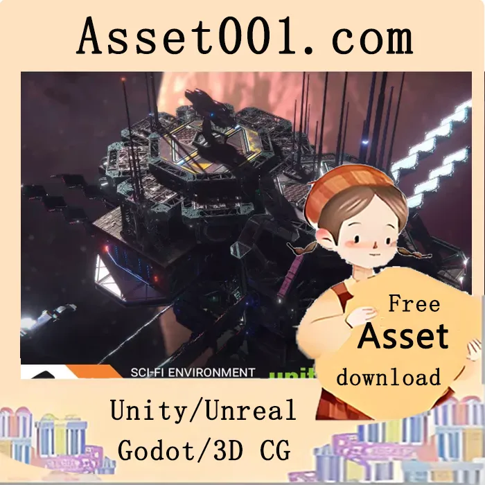 Unity重型太空站资源包：提供高度可定制的模块化太空站预制件|SciFi Space Station Heavy v1.1.1