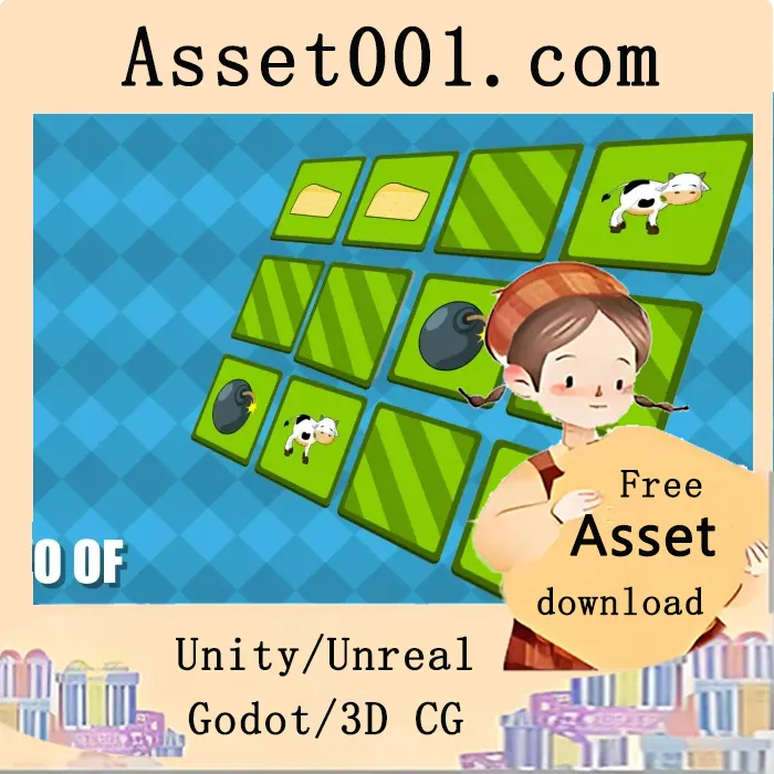 Unity两款配对游戏模板：内置计时器、关卡和音效反馈|Two Of A Kind - Matching Game Template v1.15