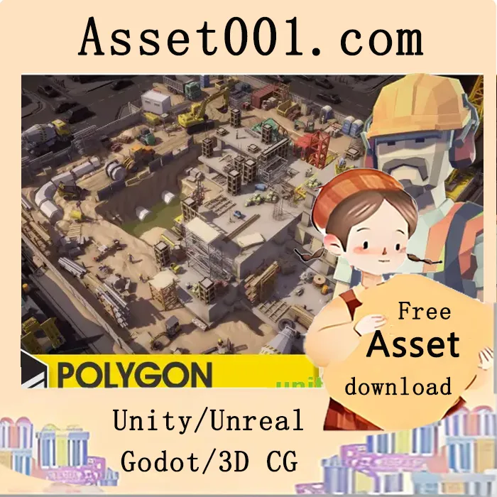 Synty Studios推出低多边形建筑主题资产包，包含550+精细预制件|POLYGON Construction - Low Poly 3D Art by Synty v1.4.1