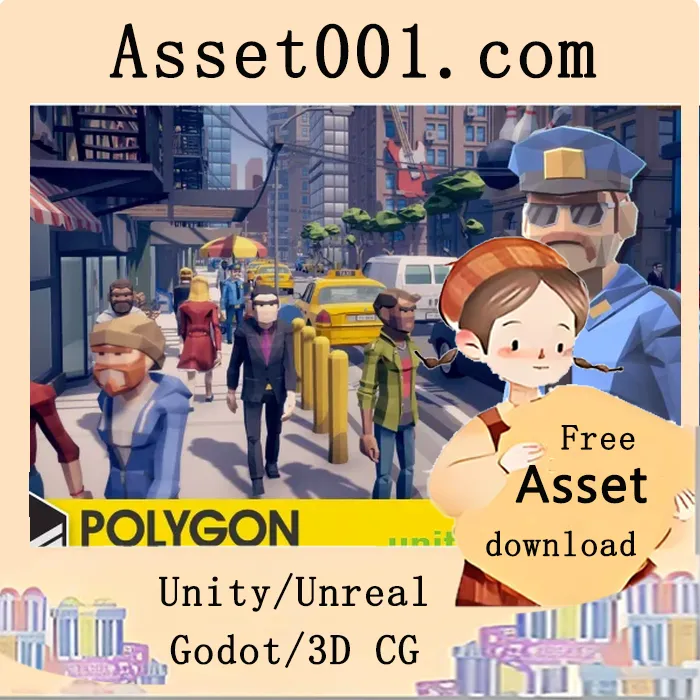 低多边形城市资产包：331个资产打造polygon风格游戏|POLYGON City - Low Poly 3D Art by Synty v1.11.3