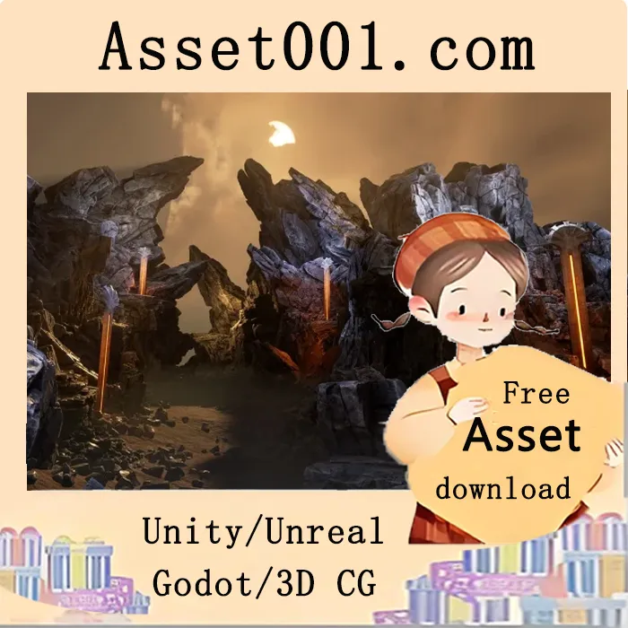 破碎岩石资产包：50+种不同形态的岩石模型与纹理资源|Shattered rocks