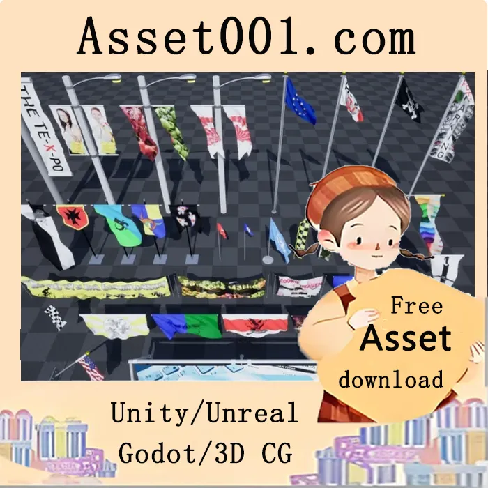 Unreal引擎中反应式旗帜与横幅2.0插件详解|Reactive Banners and Flags 2.0 (5.1+)