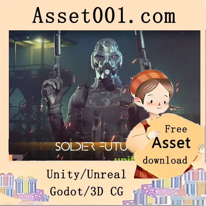 Unity免费下载：PBR风格未来士兵角色模型Future 02|PBR Soldier Future 02 v1.0