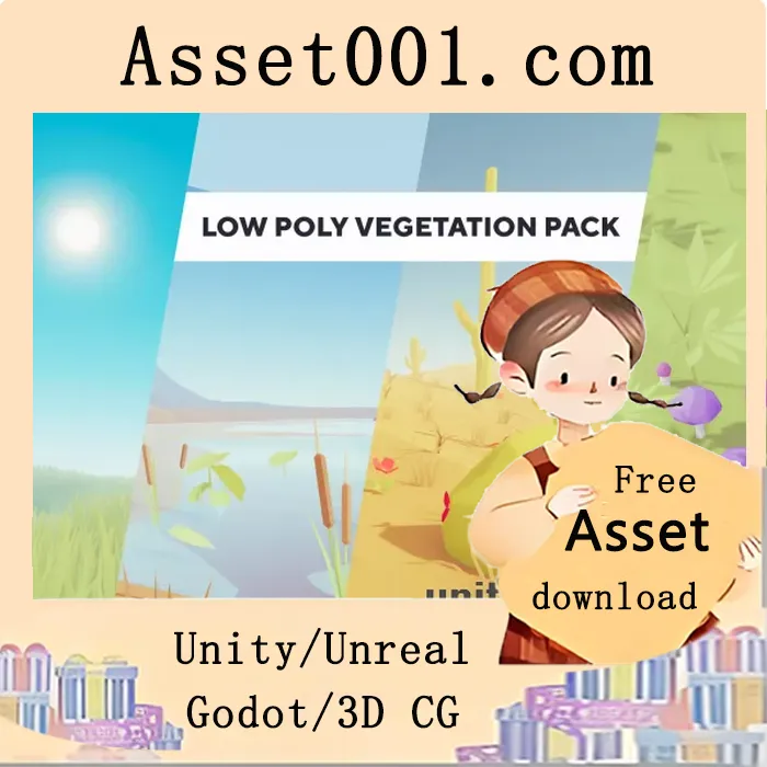 Unity低多边形植被包：650个优化资产，支持低配设备高效使用|Low Poly Vegetation Pack v1.5