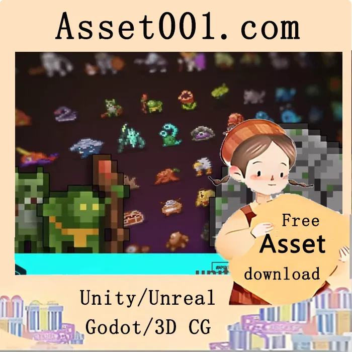 2D像素风格RPG怪物图标包|2D Pixel - RPG Monsters Icon Pack v1.0