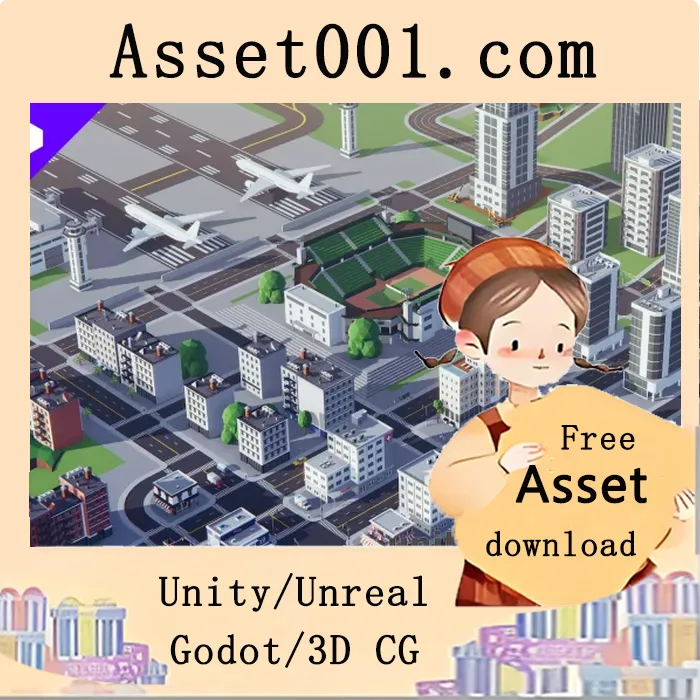 低多边形史诗城市包：支持AI交通与VR/AR的完整城市构建解决方案|Low Poly Epic City v1.0