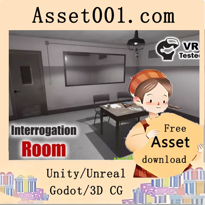 低多边形警局审讯室场景模型集合（支持VR）|Interrogation Room v1.2