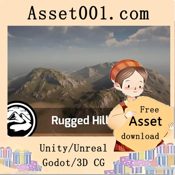 Rugged Hills - 高质量地形贴图包 v1.0|Rugged Hills - Stamp Pack v1.0