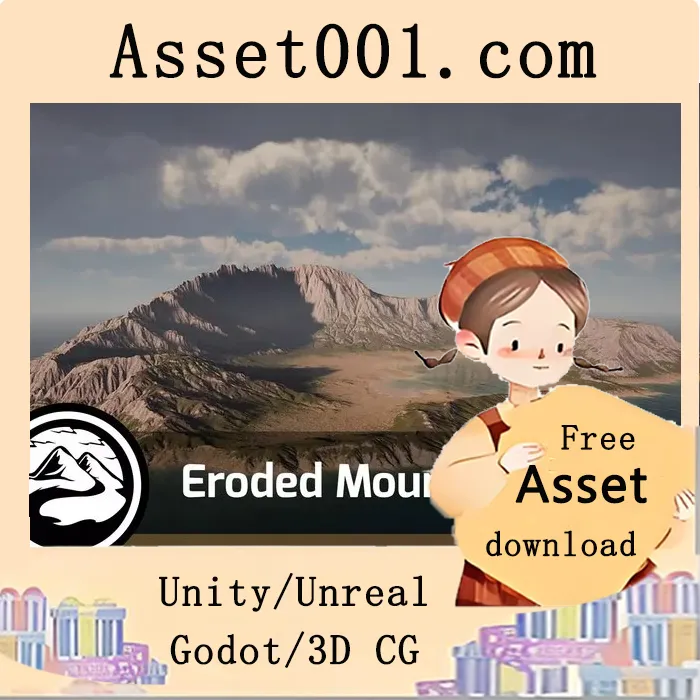 Unity资产商店：侵蚀山脉贴图包v1.0|Eroded Mountains - Stamp Pack v1.0