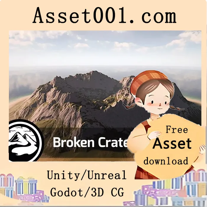 Unity破碎峡谷贴图包 v1.0 官方介绍|Broken Craters - Stamp Pack v1.0