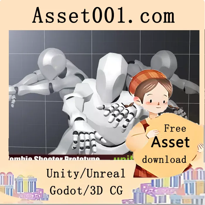 Unity Playmaker僵尸射击游戏原型模板（含3D模型、音效与动画，无需脚本）|Zombie Shooter Prototype v1.5 for Playmaker v1.5.2