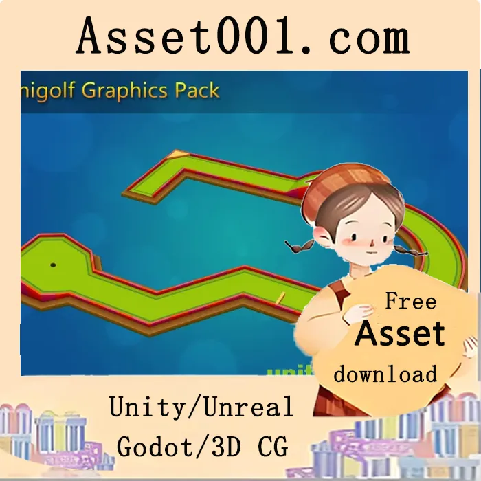 Unity迷你高尔夫图形包：50个模块化课程部件与完整场景资源|Minigolf Graphics Pack v1.4