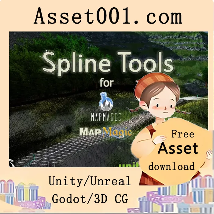 MapMagic扩展插件：基于路径规划的可定制样条生成工具|Spline Tools for MapMagic & MapMagic 2