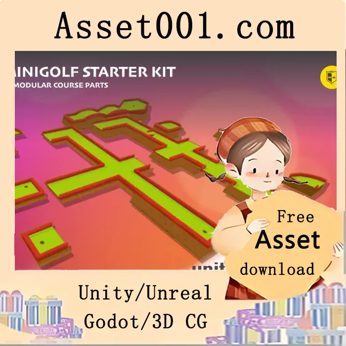 Unity提供38个模块化迷你高尔夫课程部件，轻松创建游戏级场景|Minigolf Starter Kit v1.0