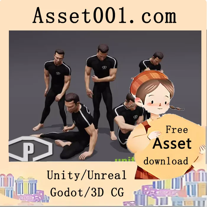 高质量受伤动画集：70个 humanoid 动作包含 idle、walk、run 等场景|ANIMSET: INJURED v1.0