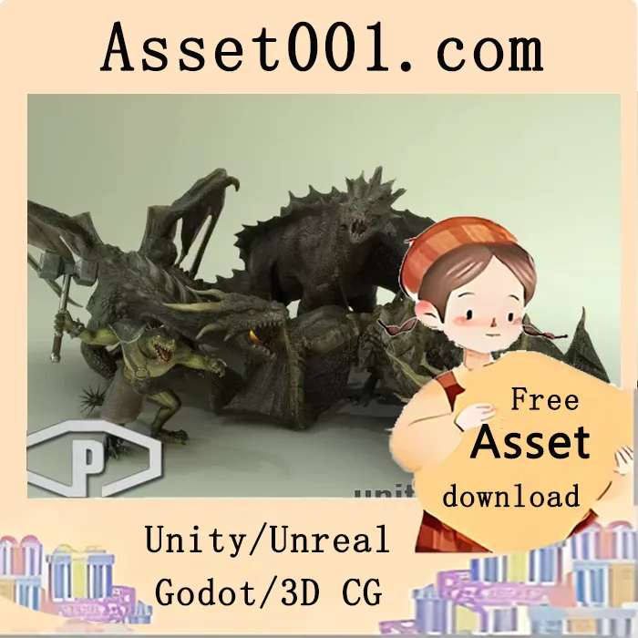 奇幻蜥蜴套装：包含5种生物的幻想项目资源包|FANTASY LIZARDS PACK v2.0