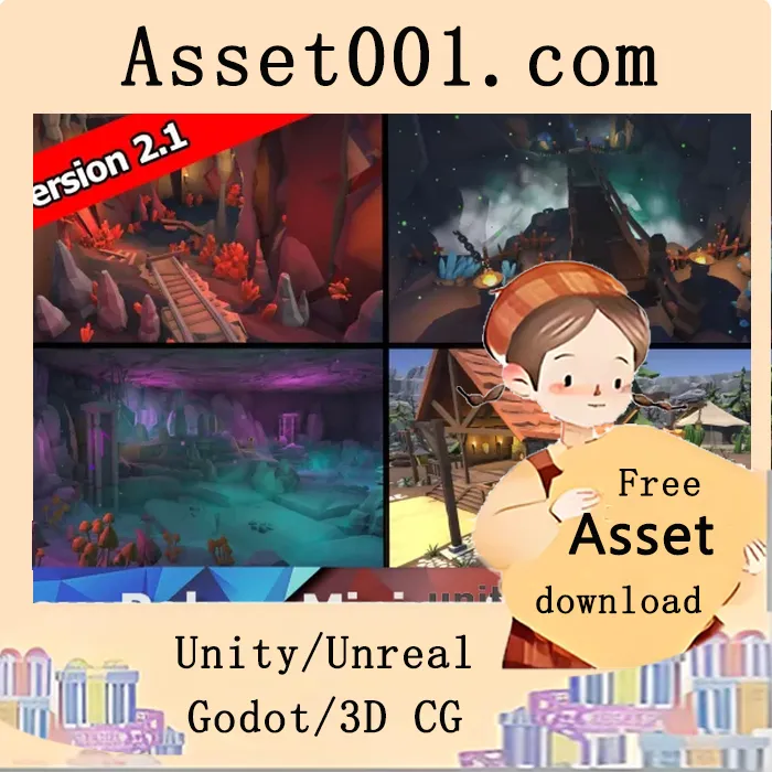 Ultimate Low Poly Mining, Cave & Blacksmith Pack - Ores, Gems, Props, Tools v2.1