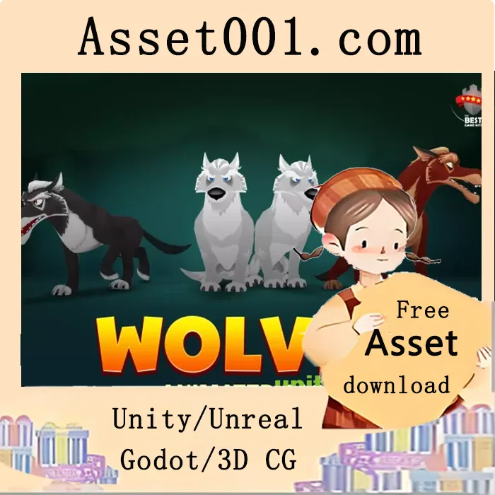 狼动画与模型资源包|Wolves animated pack v1.0