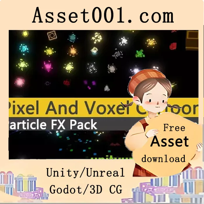 像素与体素卡通粒子特效包发布|Pixel And Voxel Cartoon Particle FX Pack v1.02