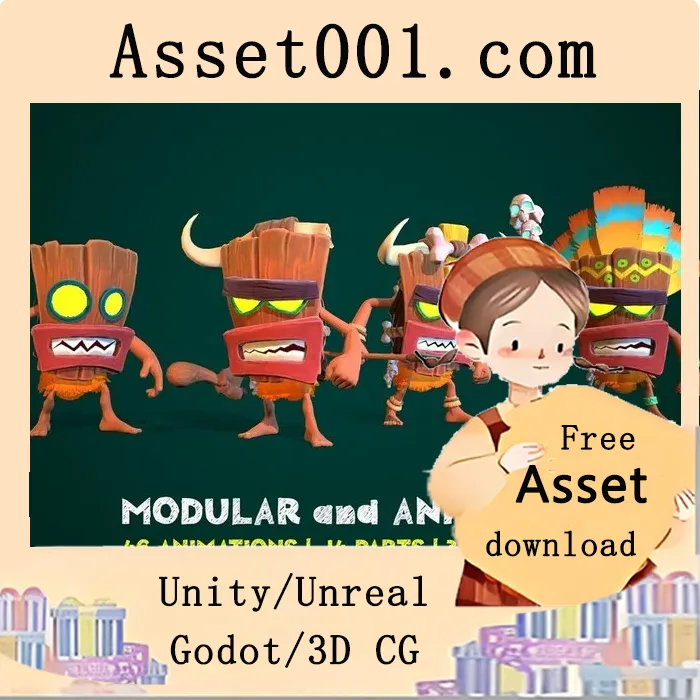 Unity/Unreal 5 野人角色资产包详情（含4级LOD与高精度纹理）|Wildman 4.20+