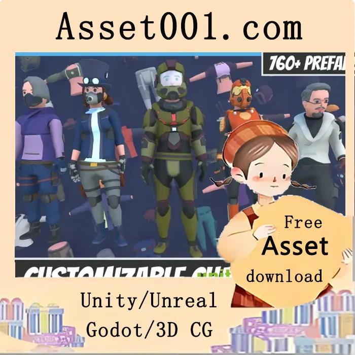 Customizable 3D Sci-Fi Characters Vol 1 v1.0