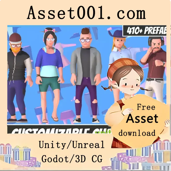 Customizable 3D City Characters Vol 1 v1.0