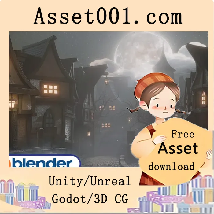 在Blender 5与Unreal Engine 5.7中构建风格化幽灵街道模块化套件教程|Udemy - Blender 5 & UE5.7: Stylized Haunted Street Kit