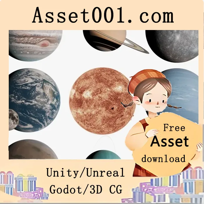 逼真宇宙模型：可编辑的太阳系3D模型|Photorealisctic Solar System